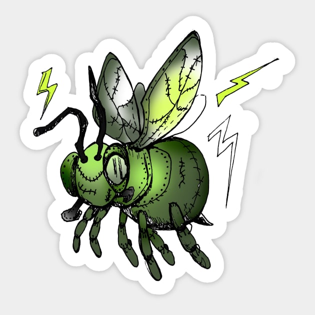 Frankenbee Sticker by Perryology101